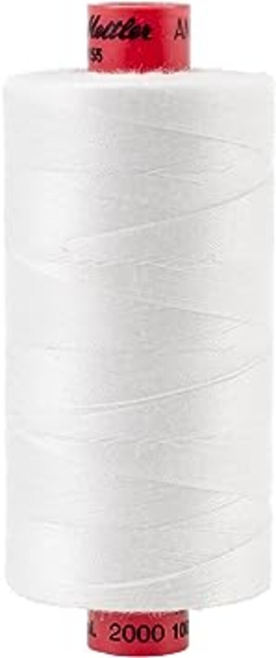 Mettler 9155-2000 Metrosene 100% Core Spun Polyester Thread, 1, 097 yd, White